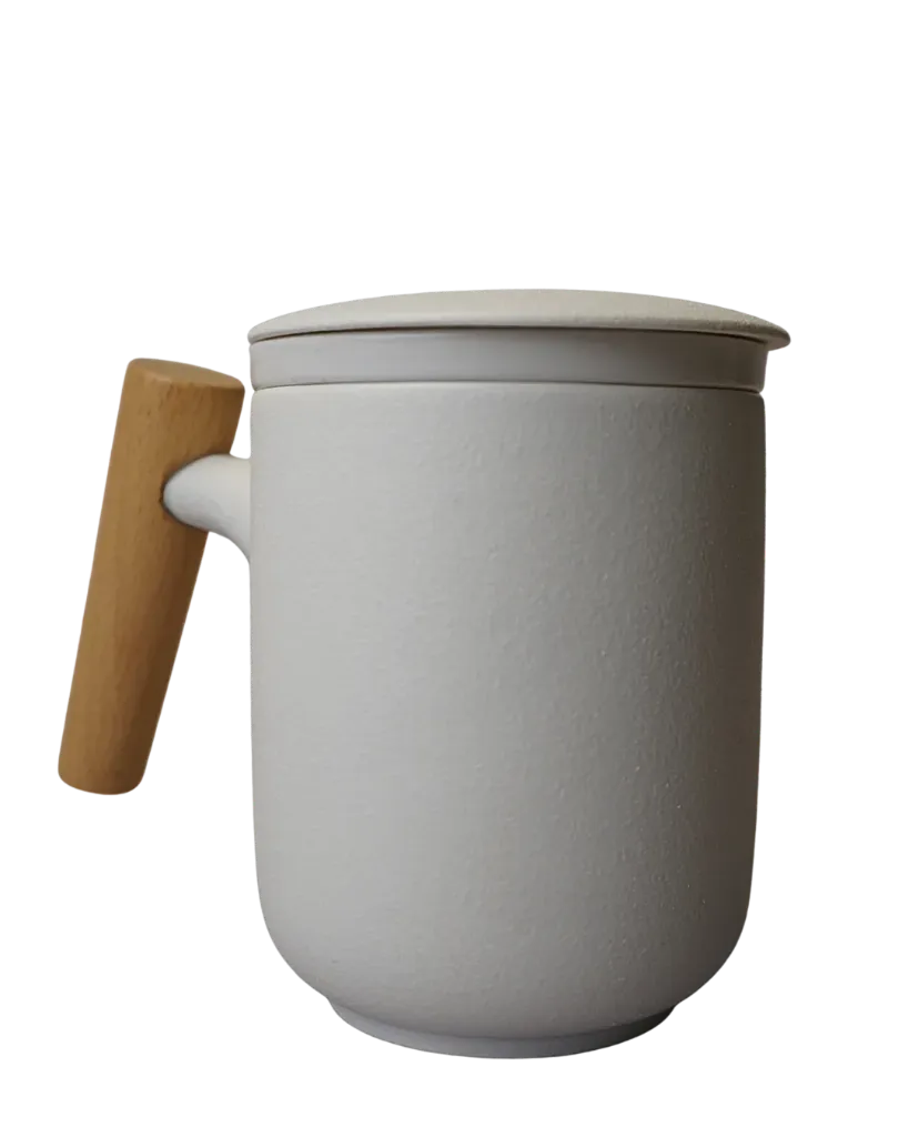 [1022] Bamboo Infuser cup - Hvit